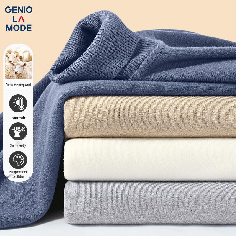 GENIOLAMODE Men's Winter Turtleneck Thermal Knit Sweater