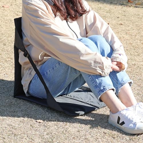 [Amazon.co.jp Exclusive] Captain Stag Zabuton Folding Chair Mat, Compact FD Chair Mat with Storage Bag, Black, UY-7083