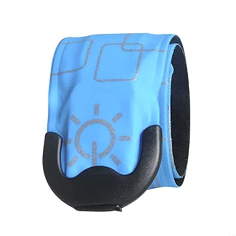 

LED Luminous Night Running Armband Lighting Slap Bracelet USB Rechargeable Glow Safety Sports Wristband X3UC синий