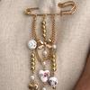 Künstlerische Keramik Schleife Herz Brosche Anstecknadel Mode Schmuck Accessoire Für Lässige Oder Formelle Kleidung