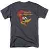 Woody Woodpecker Retro Logo T-Shirt Herren Lizenzierte Cartoon-Merchandise Kohle