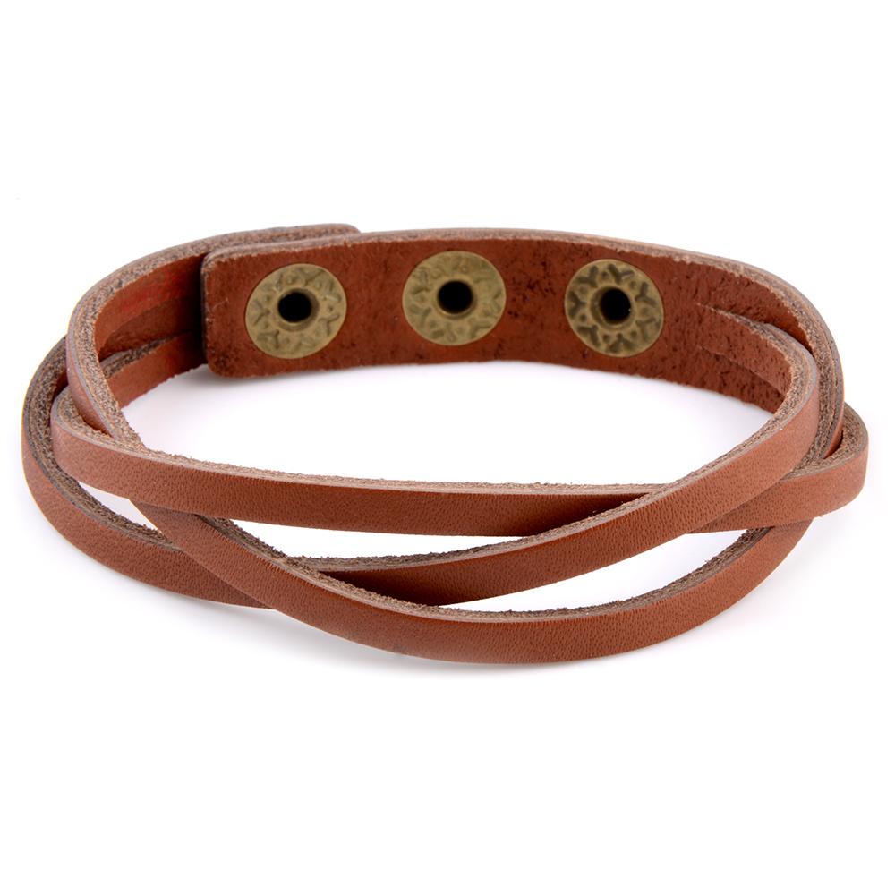 Chanfar Heiße Verkäufe Retro Lederarmband Verstellbares Armband für Damen und Herren Einfacher Stil Schmuck