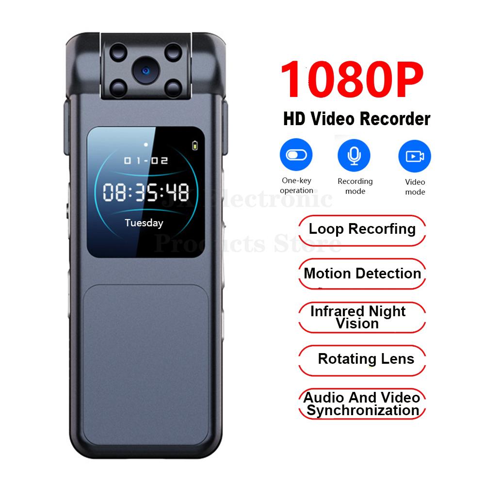 

A22 1080p Camera Infrared Night Vision Digital Mini Camera With Lcd Screen Dvr Dv Audio Video Record For Home Office Support Dv With 8G TF Card