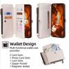 For iPhone Air Case Card Slots Zipper Purse PU Leather Phone Cover with Shoulder Strap