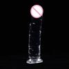 Transparent Crystal Dildo Vibrator - Large Fake Penis Anal Plug for Women
