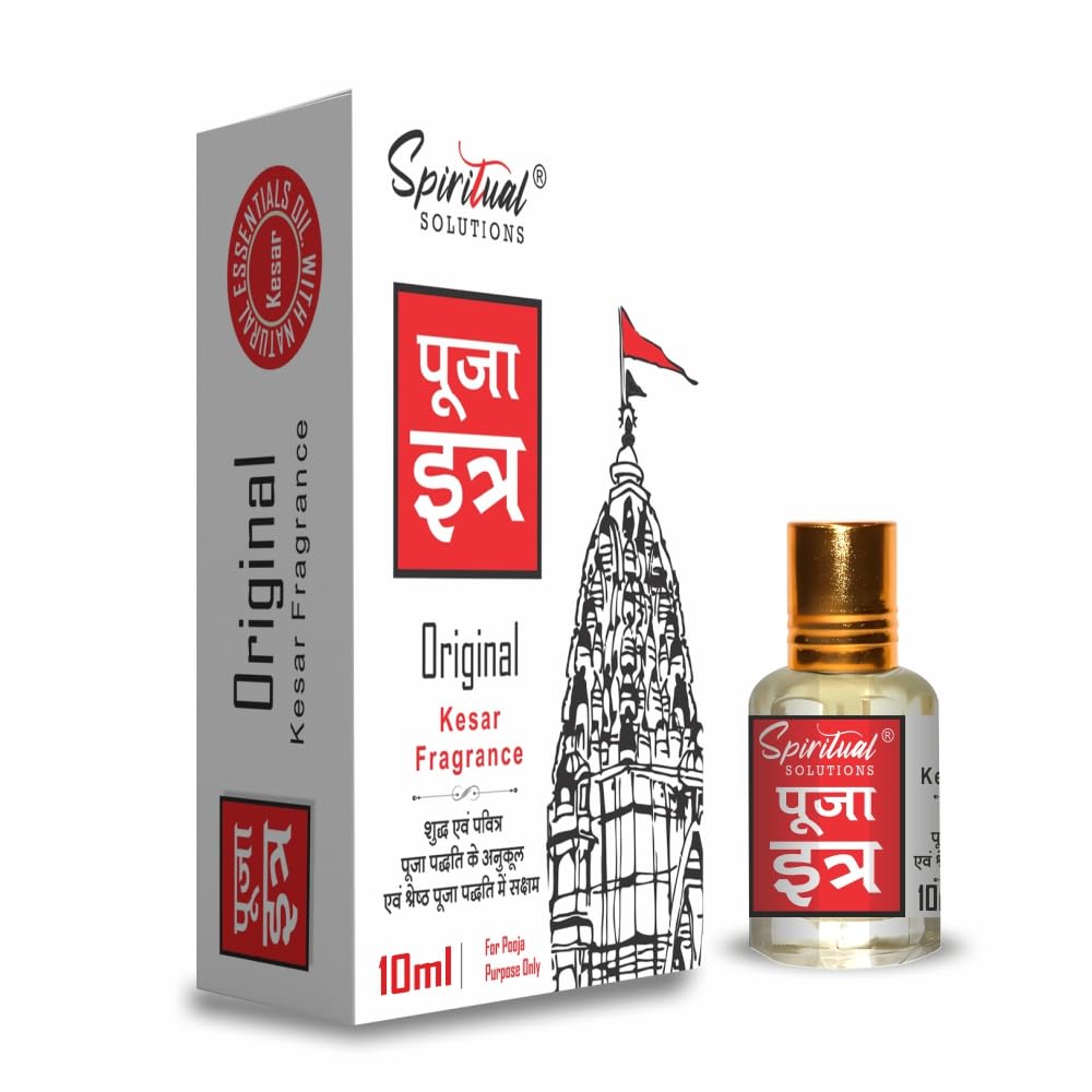 Pooja Itra Mogra 10 ML | Premium Pooja Itra for Home and Mandir | Pure and Natural Fragrances for Worship