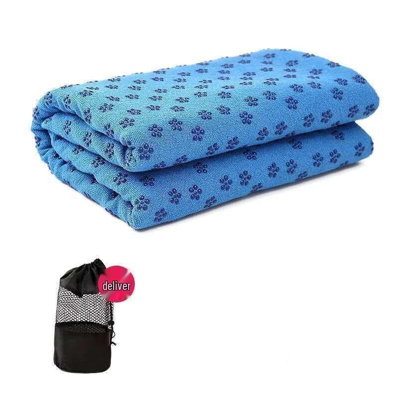Extra Long & Wide Non-Slip Yoga Towel: Absorbent, Washable Blanket with Mesh Bag