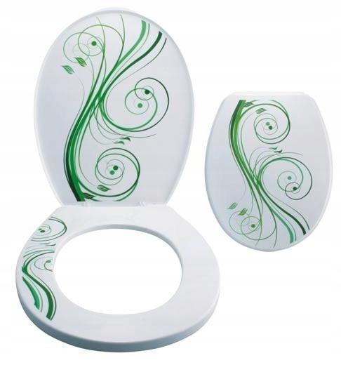 Capac de WC cu model 3D Jasmin pentru WC