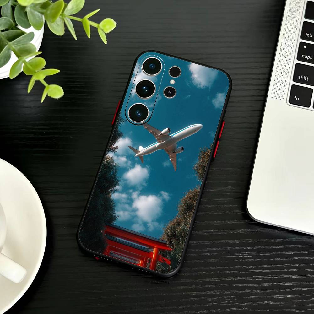 

A-Airplane Phone Case For Samsung S26,S25,S24,S23,S22,S21,S20,Plus,Fe,Lite,Others Black Cover Samsung S21 s305G