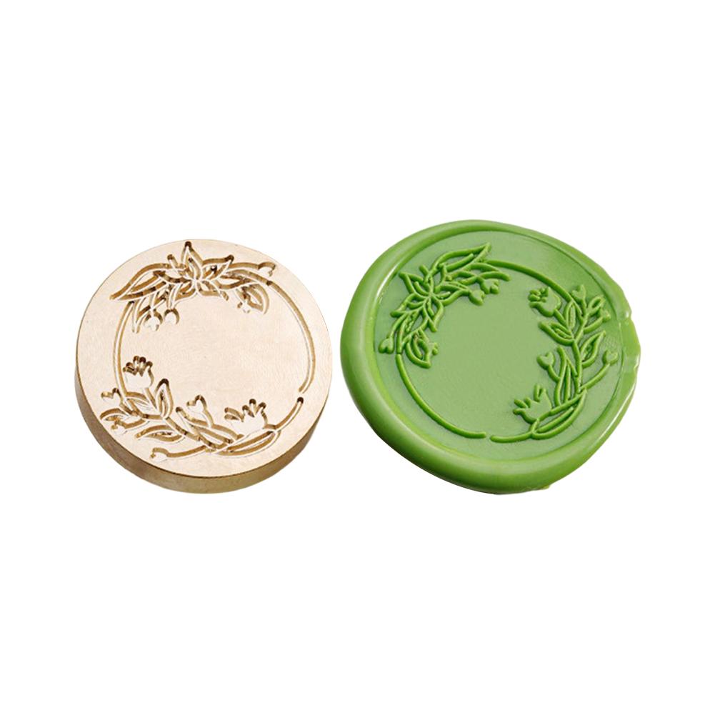Gold-plated Brass Head Retro DIY Envelope Wax Seal Stamp Head Sealing Wax Scrapbooking Stamps Wedding Decorative Invitation