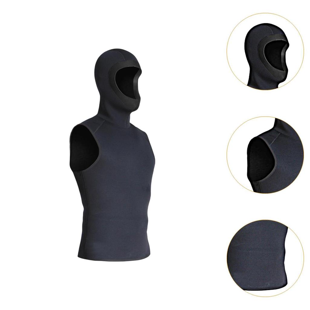 3mm Neoprene Wetsuit Hooded Vest Wet Suit Vest for Snorkeling Water Sports