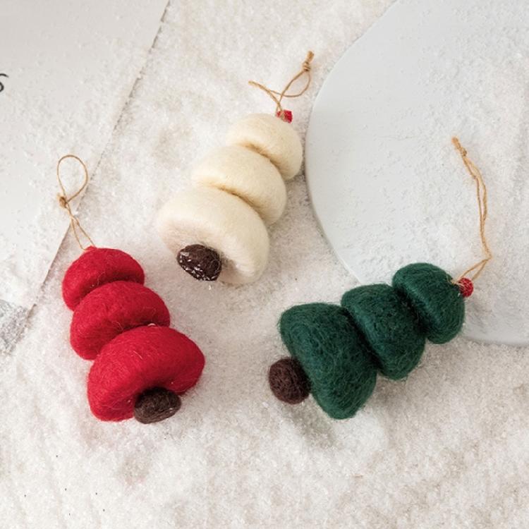 Christmas Wool Felt Mushroom Ornament Great for Holiday and Wedding Decor