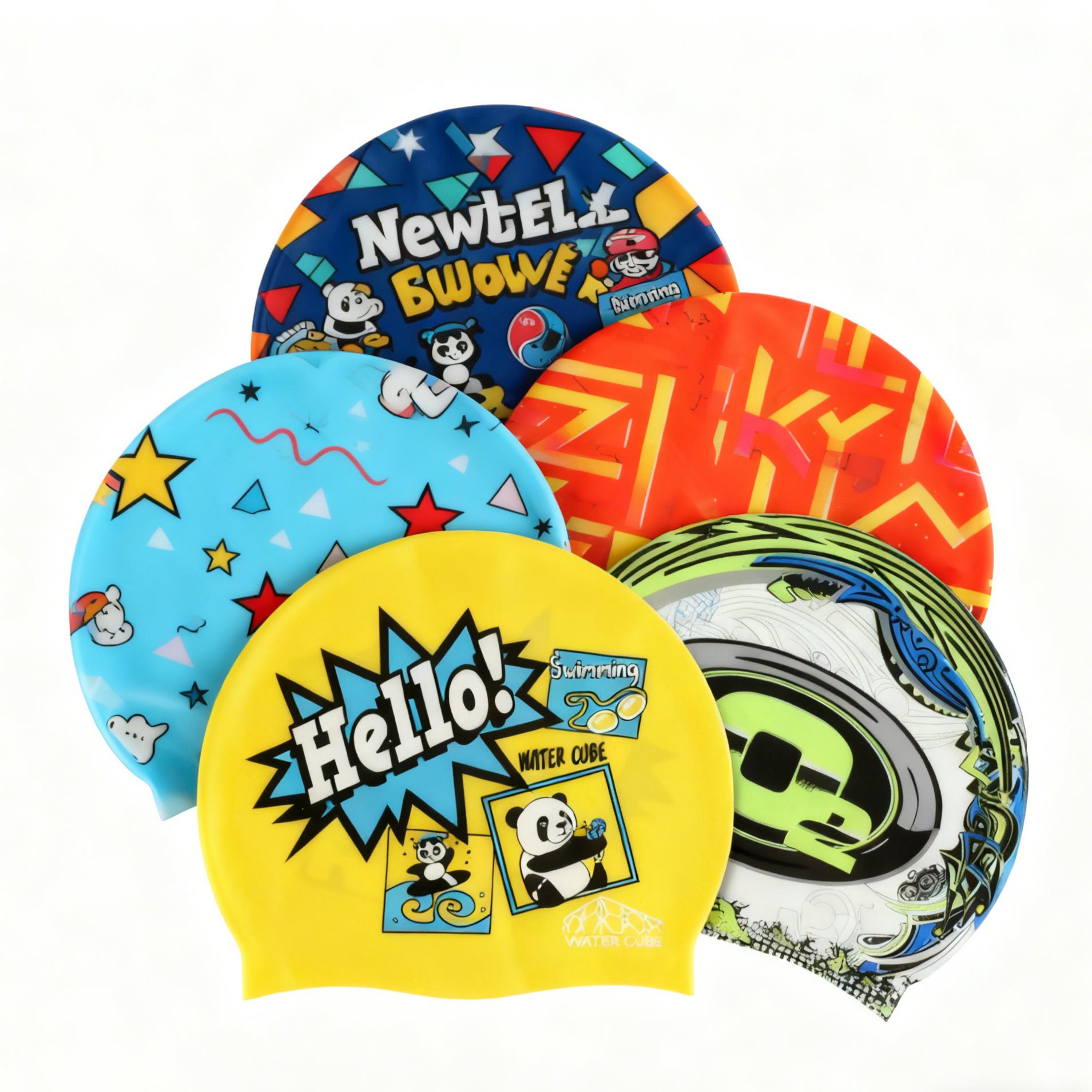 High Quality Waterproof Silicone Swimming Caps-Food Grade BPA Free Unisex High Elasticity Durable & Reusable L