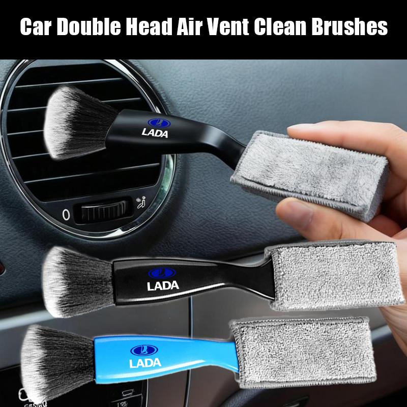 Car gadgets Vent Cleaning Brush with Dual Ended Design For Lada Vesta Niva Samara Kalina Largus Priora Xray Granta