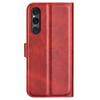 For Sony Xperia 1 VI Case Calf Texture Wallet PU Leather Flip Folio Phone Cover
