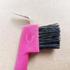 Horseshoe Cleaning Brush Horse Brush Tool With Handle Portable Hoofpick for Horse Owners Trainers Grooming Care Brush