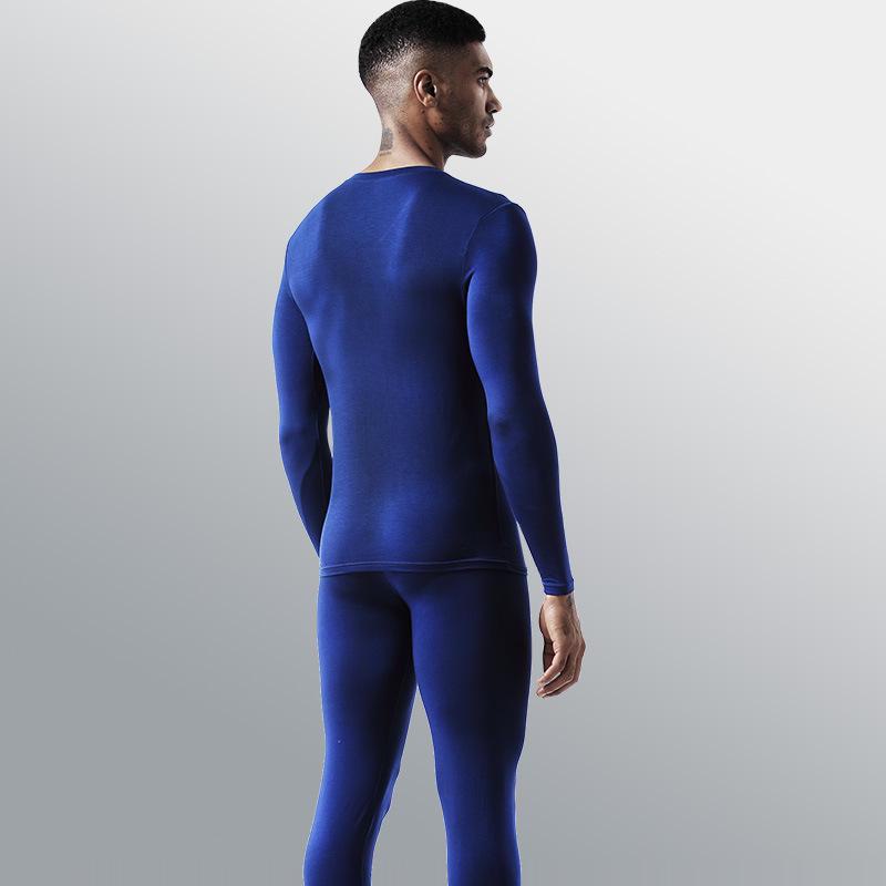Men's Slim Fit V-Neck Thermal Underwear Set - Autumn/Winter Collection