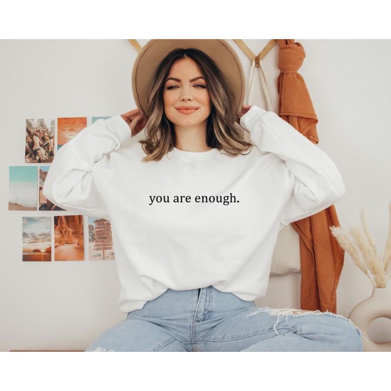 Womens Oversized Long Sleeve Hoodless Sweatshirt With Letter Print Fleece-Lined Round Neck Streetwear Style