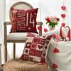 AVOIN Colorlife Valentine's Day Heart Rose Basket Throw Pillow Covers, 18 X 18 Inch Balloon Bear Red Anniversary Wedding Cushion Case Decoration for