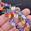 20pcs Diagonal Square Shape Mixed Flower Patterns 10mm 14mm Millefiori Glass Loose Beads for DIY Crafts Jewelry Making Accessories Findings