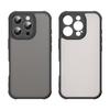 For iPhone 16 Pro Max Case with Screen Film WANLONFENG FD Series Skin Touch TPU PC Phone Back Cover
