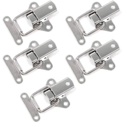 5pcs Stainless Steel Hasp Toggle Latch Mini Clamps Box Clasp Buckle Trunk Latch Catches Cabinet Latch Hasp Toolbox Toggle Lock