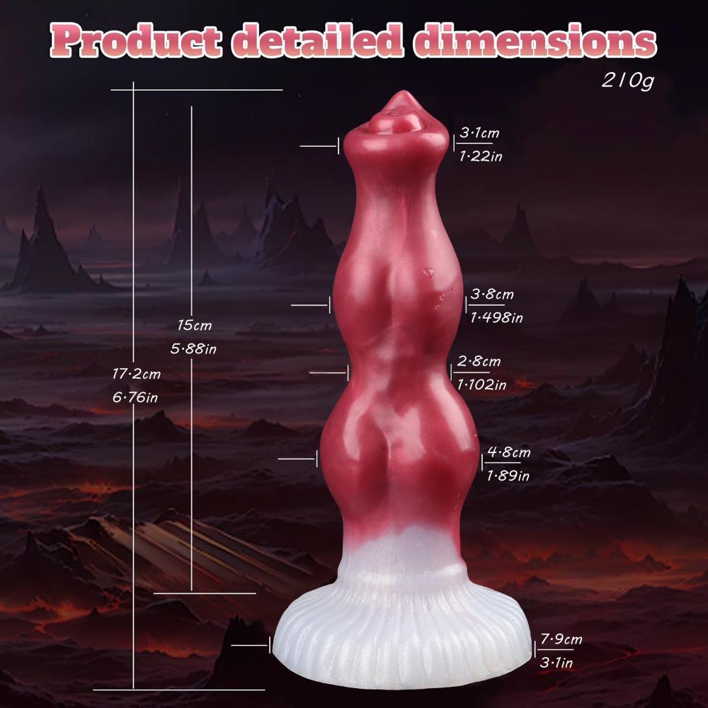 Realistischer Flüssigsilikon Hunde-Dildo - Analplug für Frauen & Männer, Erwachsenen-Sexspielzeug für Hintertür-Vergnügen