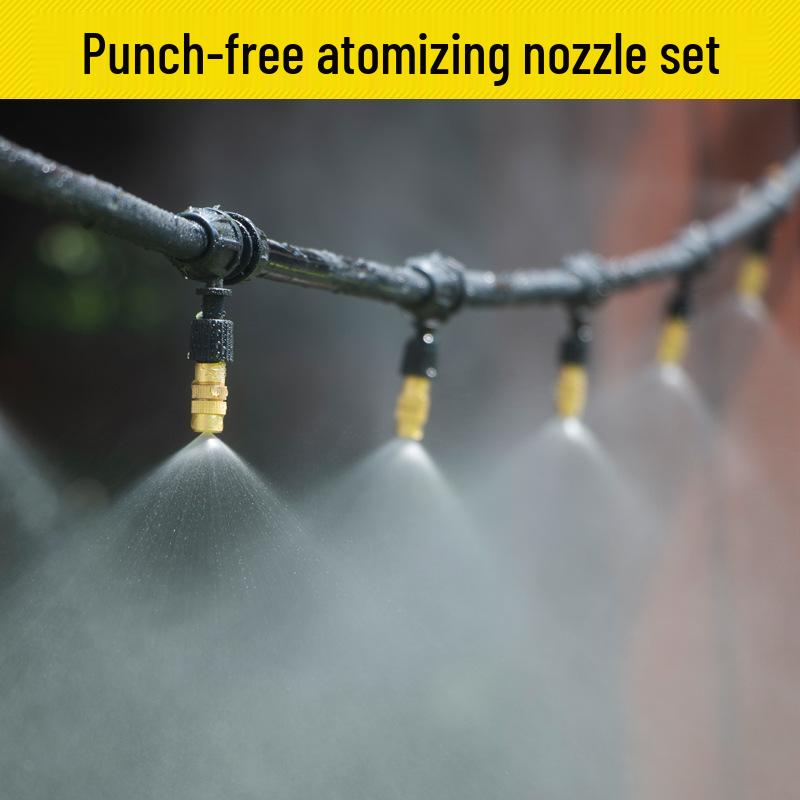 Atomizing Nozzle for Cooling, Dust Removal, and Irrigation in Gardens and Greenhouses