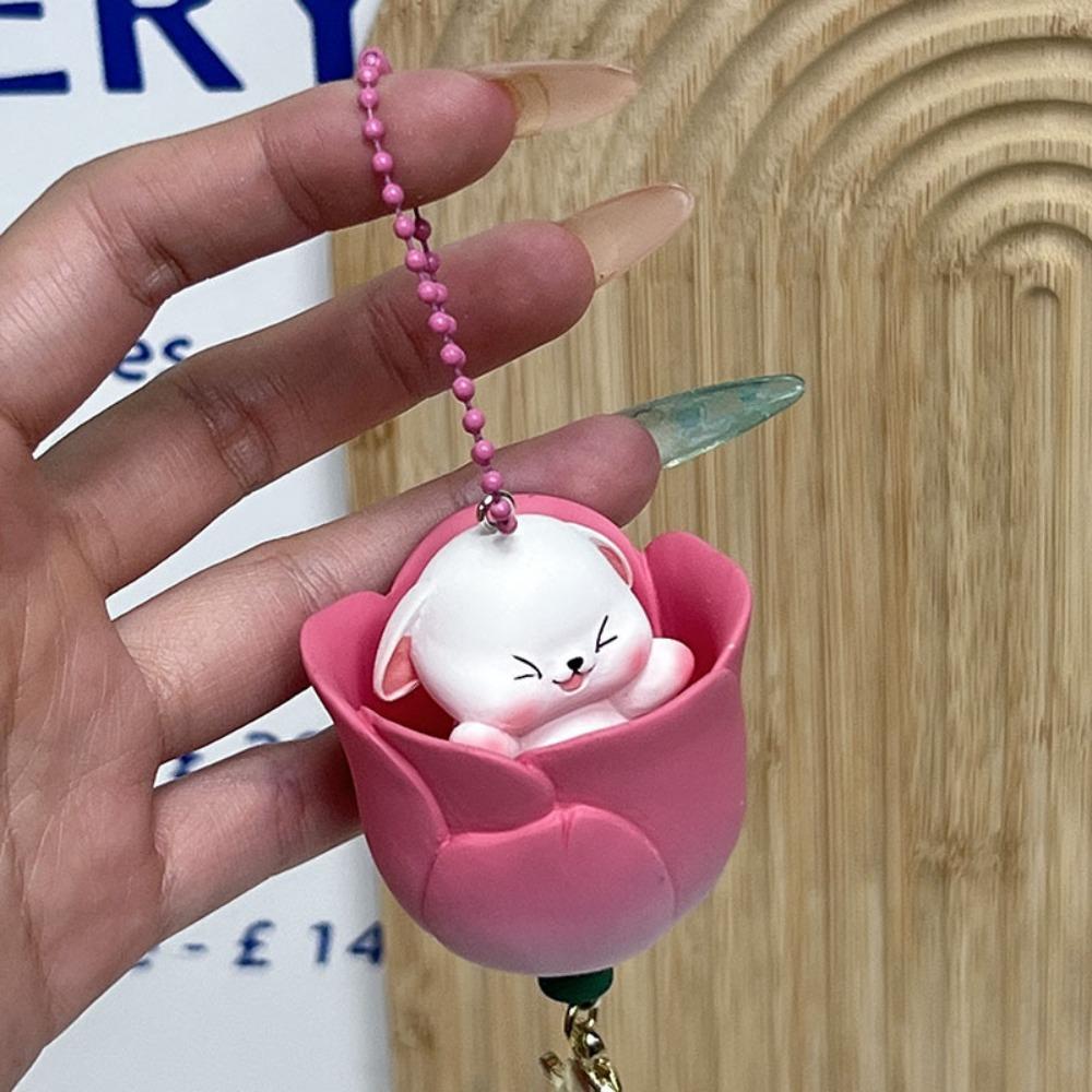 2pcs/set Magnetic Bear Keychains Cat Couple Pendants Funny Bag Charm  Car Key Accessories