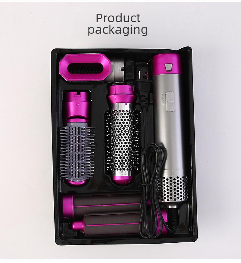 5-in-1 Hot Air Comb: Automatic Curler & Straightener, Constant Temperature, Hair-Safe Styling Comb, Powerful Hair Dryer