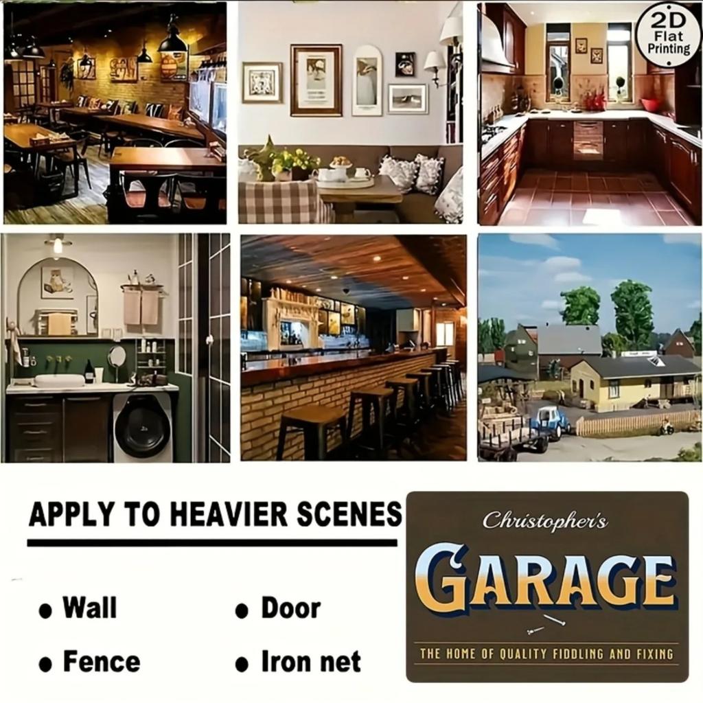 Personalized Garage Metal Sign Car Enthusiast Auto Shop Home Decor (For Decoration Only)