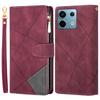 Color Splicing Case for Xiaomi Redmi Note 13 5G Phone Cover Zipper Pocket Wallet Shell