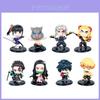 Demon Slayer Pvc Figure Set With 8 Chibi Characters For Collectors And Anime Fans