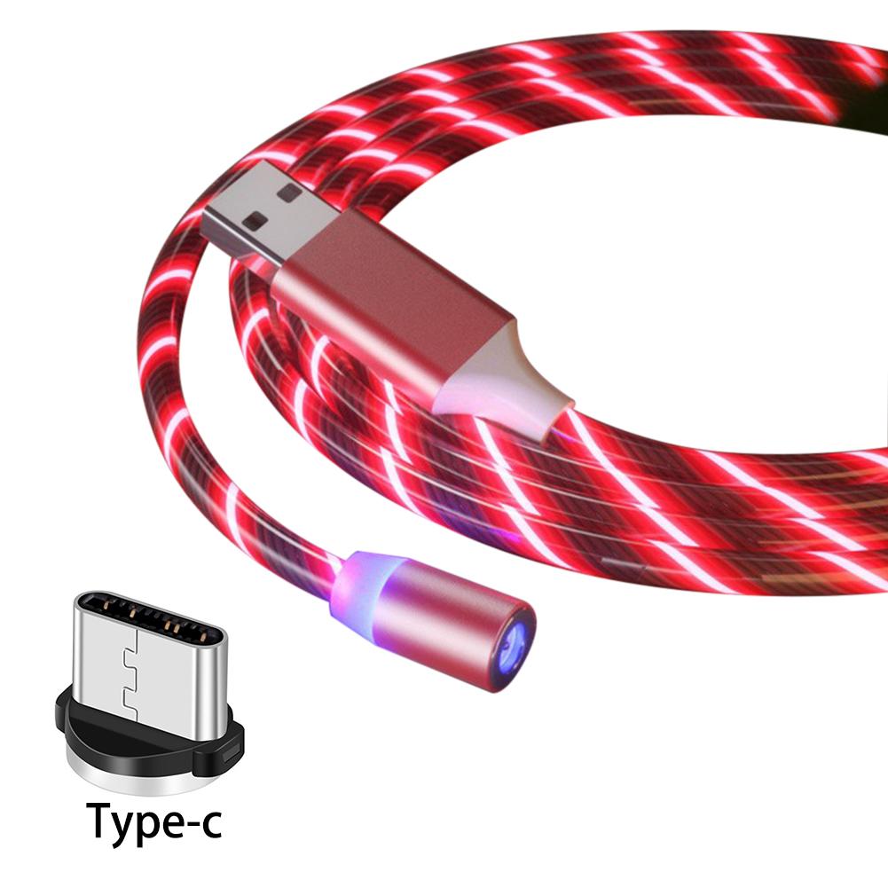 LED Flowing Magnetic Charging Cable Light Up Shining Phone Charging Cable
