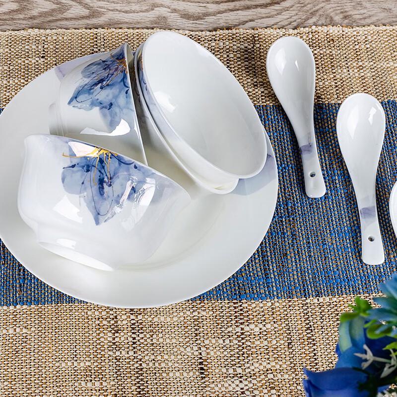 Jingxun 20-Piece Chinese Ceramic Dinnerware Set