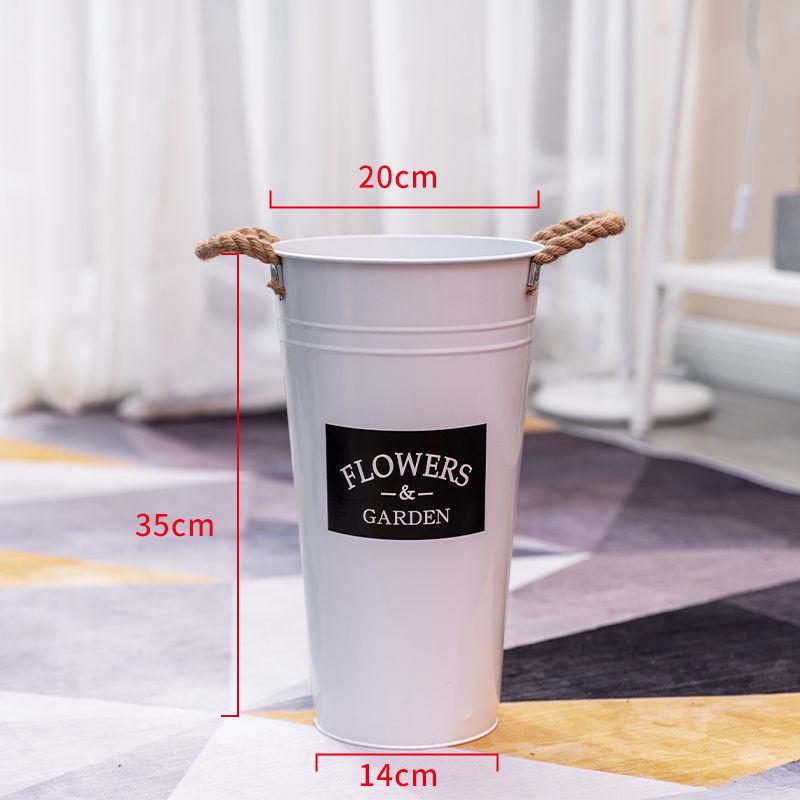 Creative Tin Flower Pot: Dried & Fresh Flower Arrangement Vase for Home or Flower Shop Use