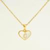 Personalized Heart Letter Necklace: Stainless Steel & Natural Shell Clavicle Chain