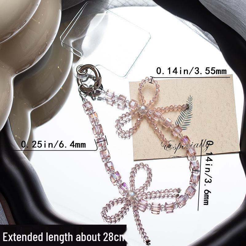 Von Douyin inspirierte Handy-Lanyard mit Kristallperlen: Exquisites, Handgefertigtes, Anti-Verlust-Zubehör