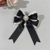 1pc Sweet Cute Pearl Lace Bow Hair Clip High-end Feminine Multi-color Satin Lolita Hair Accessory Fashionable Back Headwear