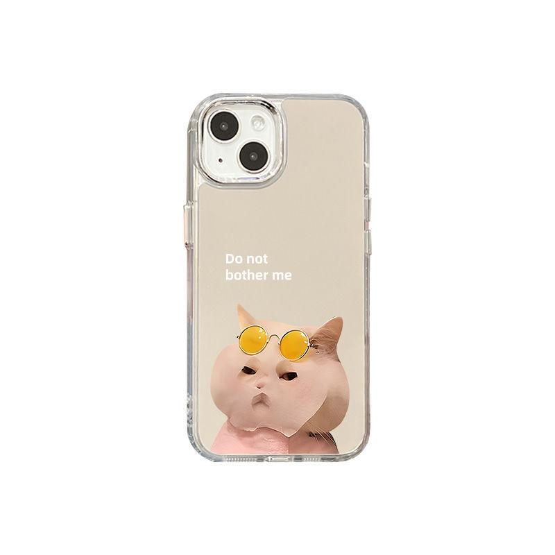 Ink Mask Mask Cat Applicable iPhone17promax Mobile Phone Case 16 Mirror 13/14 Premium 15 Protective Case x
