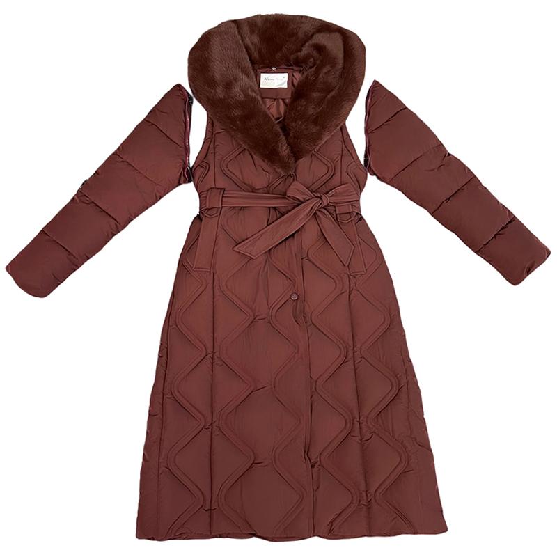 Mărimi Mari L-7XL Palton de Iarnă la Modă pentru Femei Parka Lungă cu Glugă din Blană Faux Jachete Groase Largi pentru Femei cu Centură