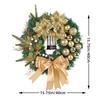 Christmas Wreath Front Door Decoration Golden Christmas Ball Pine Needle Wreath 2024 Christmas Garland Ornament