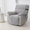 1-Seater Thick Plush Recliner Sofa Cover with Pockets Velvet Armchair Cover Washable Couch Cover with Non Slip Elastic Straps