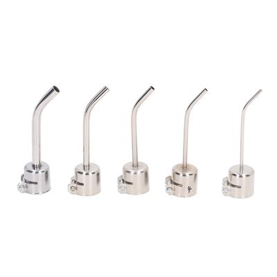5Pcs Heat Gun Nozzle Aluminum Alloy Curved Hot Air Nozzle Tip Soldering Station Accessory for 850
