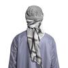 Preto Branco Homens Tecido Kuffiyeh Árabe Kafiya Shemagh Keffiyeh Lenço Envoltório do Oriente Médio Jacquard Tradicional Envoltório de Cabeça