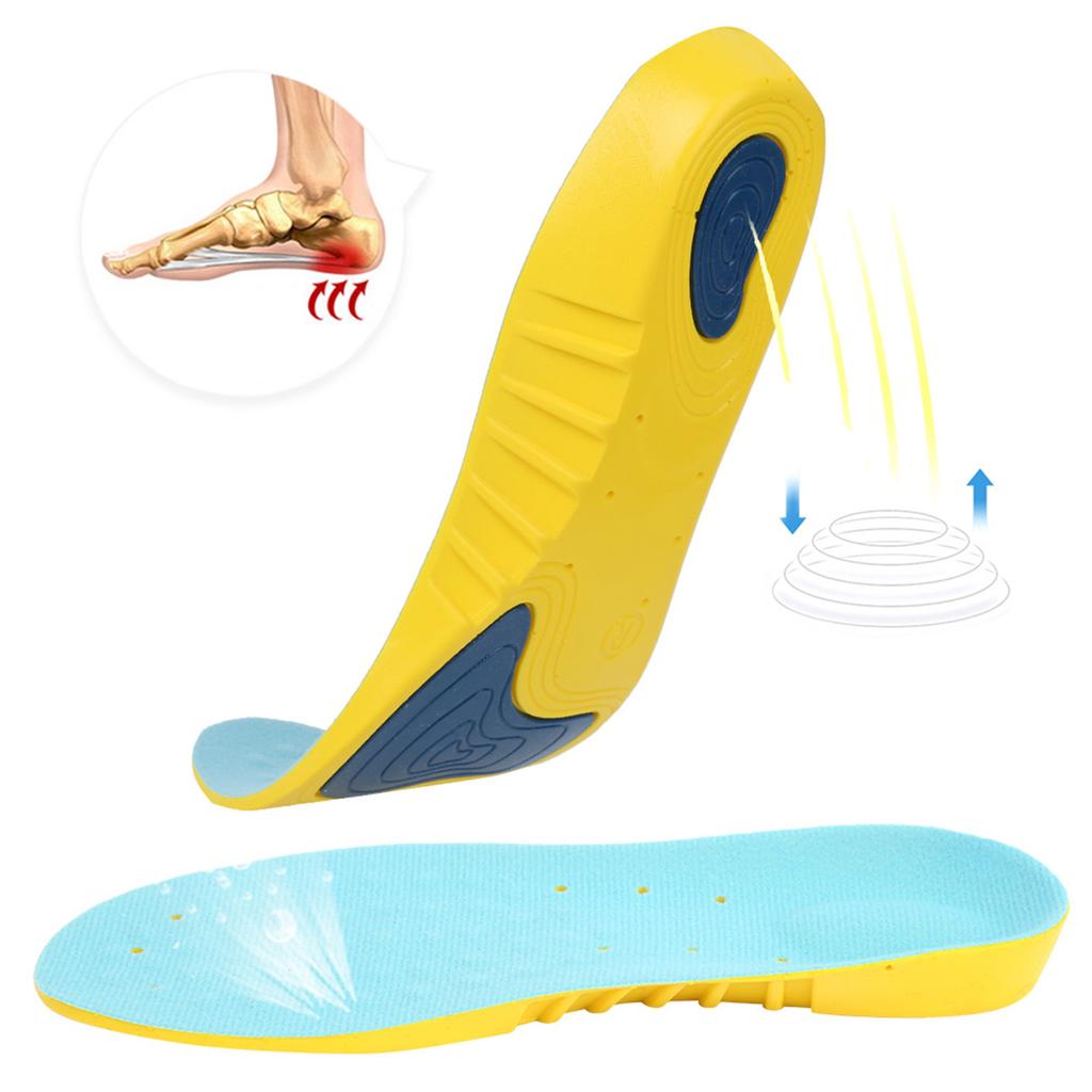 2Pair Foot Support Soft Insoles Sports Breathable Elastic Shoe Pad Running Shoe InsertsM