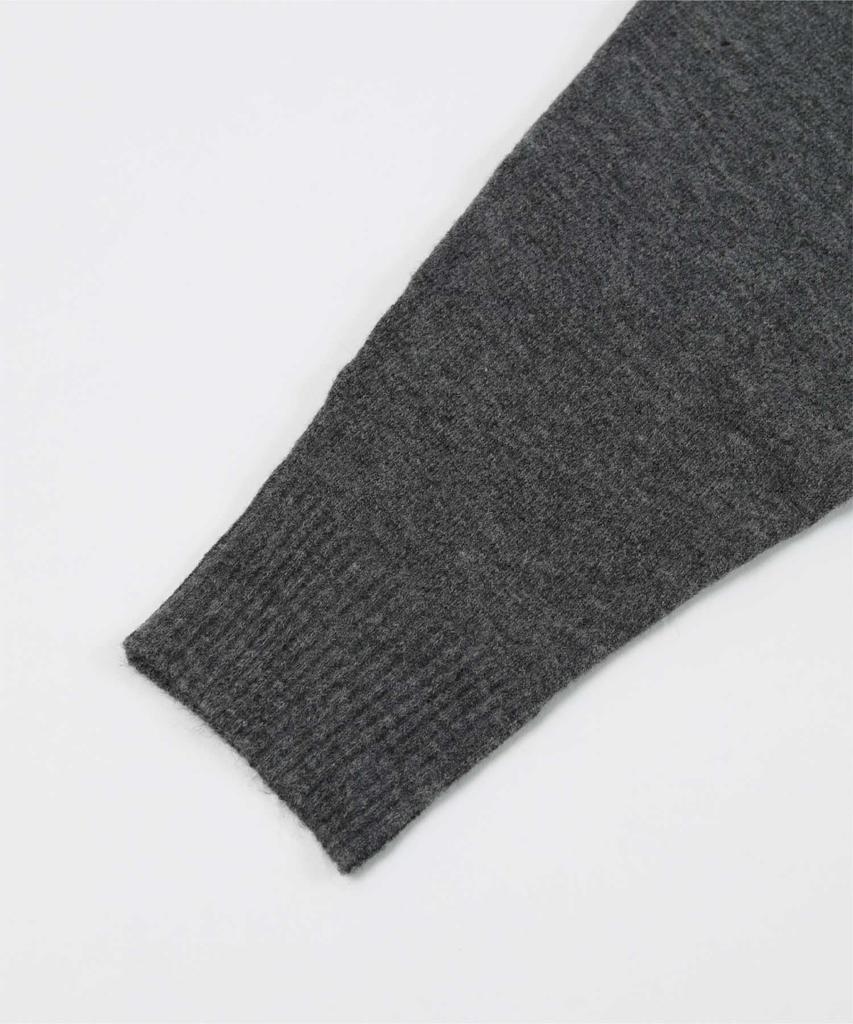Yours BEXU1745 High Neck Dolman Sleeve Oversized Size Gray Women's Knit, Small,