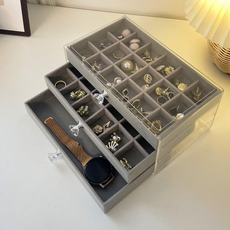 Küpe, Küçük Küpe ve Kolyeler için Yüksek Kalite Oksitlenmeyi Önleyici Kadife Takı Saklama Kutusu