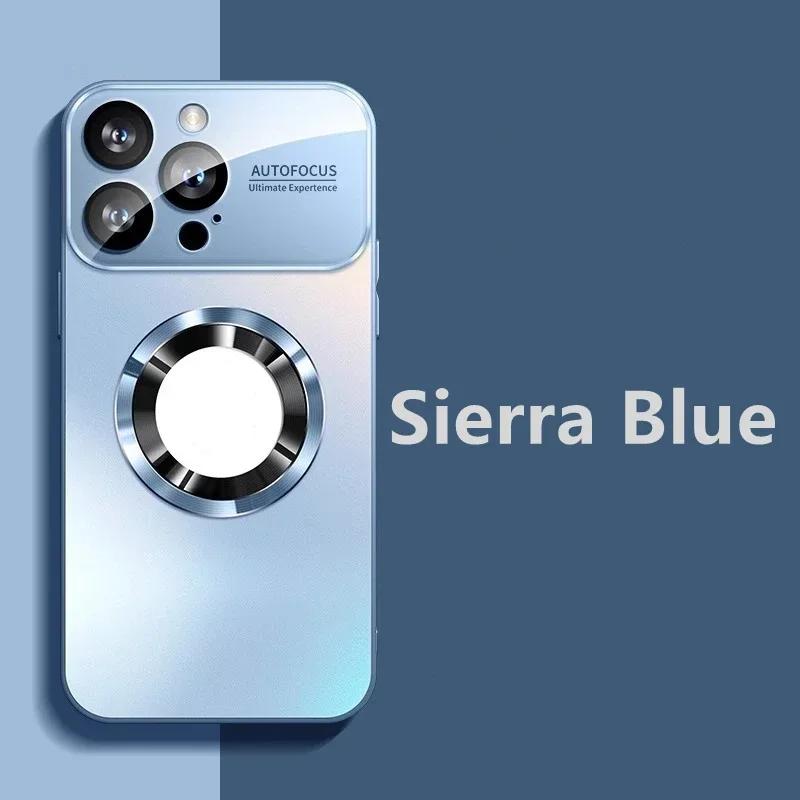 Luxury Titanium Magnetic Case For iPhone 16 15 14 13 12 11 Pro Max Plus Metal Color Magsafe Wireless Charging Case
