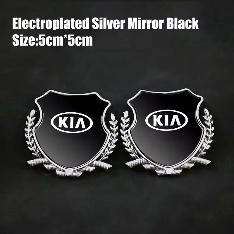 For Kia Sportage Morning Ceed Picanto Rio ProCeed Niro Stonic Optima Metal Car Sticker Mai Sui Side Logo Window Body Car Logo